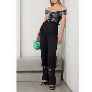 NWT ALIX Grove Off The Shoulder Twisted Stretch Velvet Bodysuit